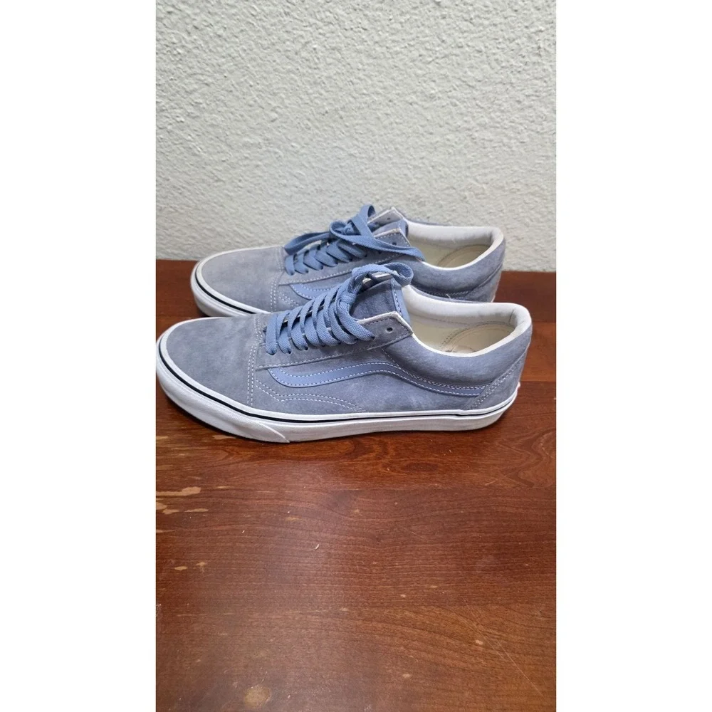 Vans Old Skool Blue Suede Sneakers Mens Size 9 US‎ Lace-Up Casual Shoes